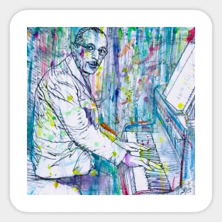 IGOR STRAVINSKY - watercolor portrait. 5 Sticker